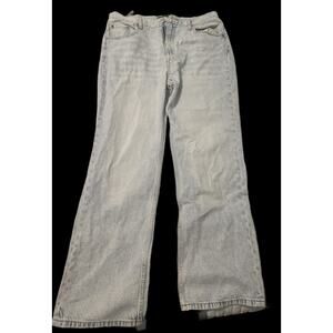 Denim Jeans Aeropostale High Rise Baggy Light Wash Women's 90s Inspired 14 Short